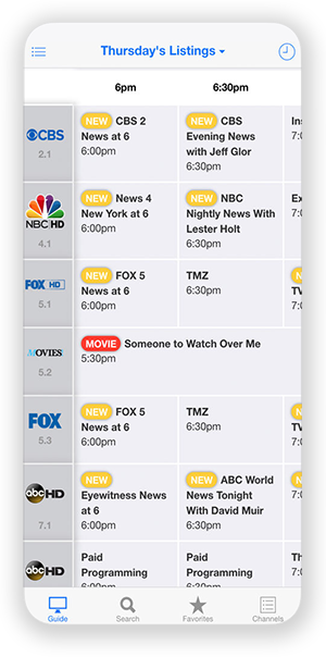 TV Listings Guide App